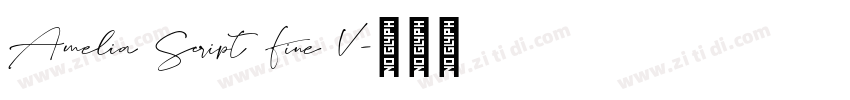 Amelia Script Fine V字体转换